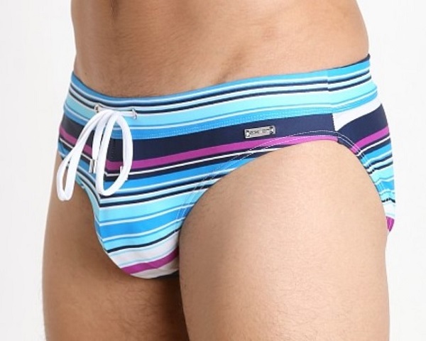 零碼泳褲SALE🏄Retro Multi Stripe-三角泳褲_1