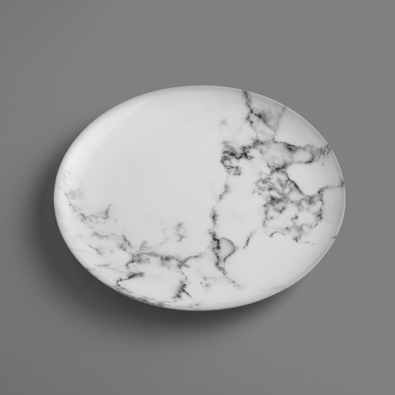 地語 白玉墨萃 25.5cm 骨瓷圓盤│單品_1