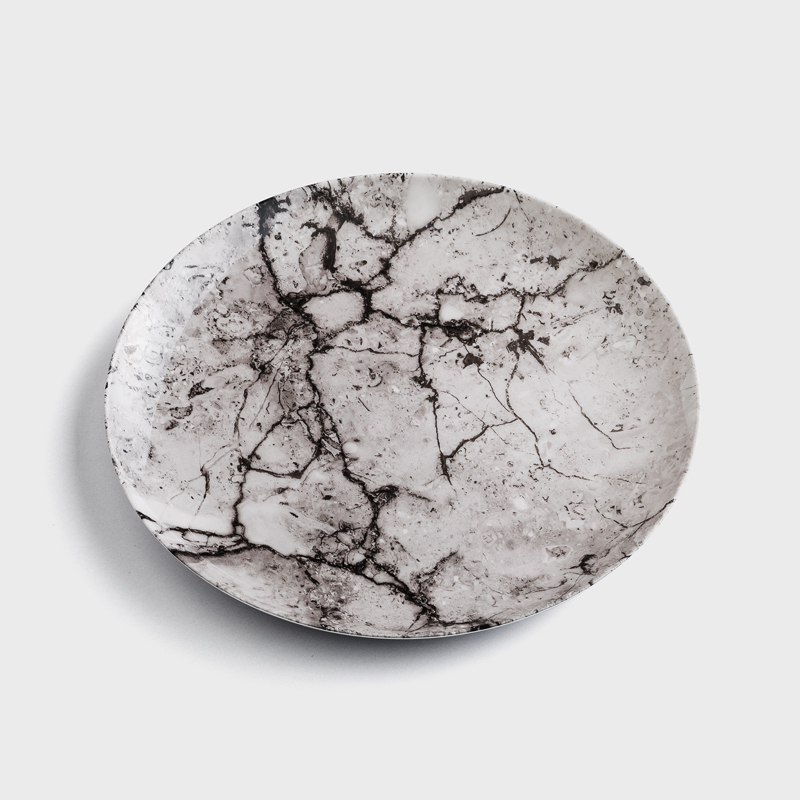 地語 銀雪松枝 25.5cm 骨瓷圓盤│單品_1