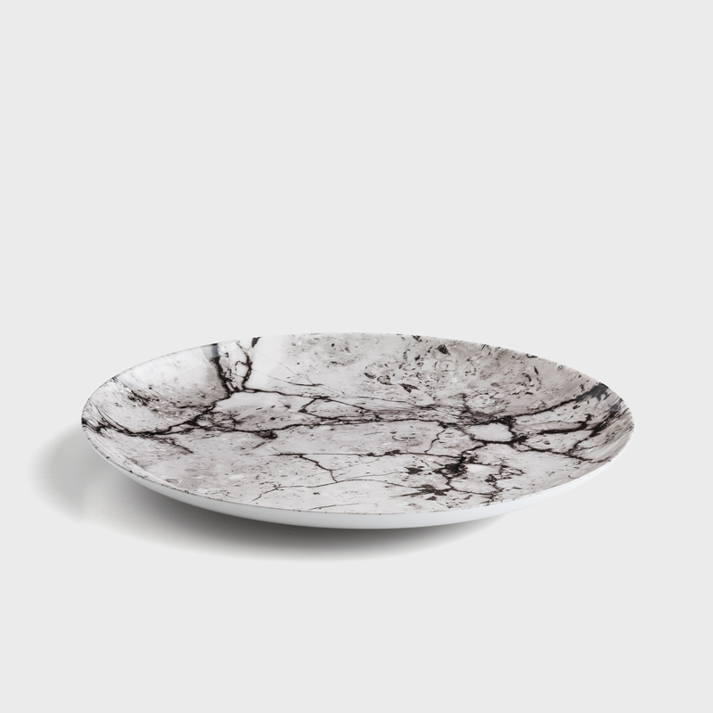 地語 銀雪松枝 25.5cm 骨瓷圓盤│單品_2