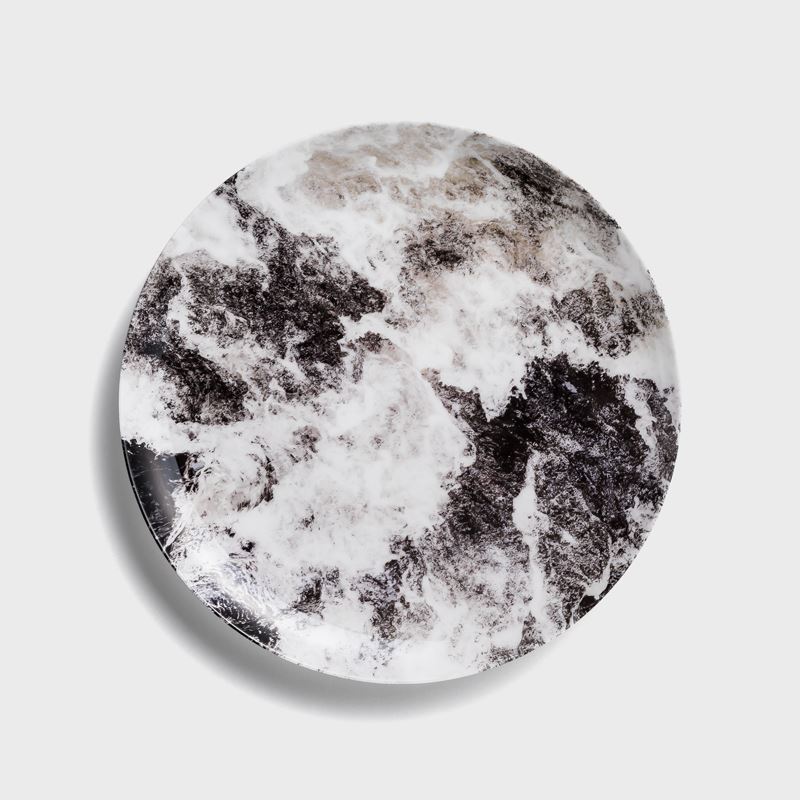 地語 水墨寫意 20cm 骨瓷圓盤│單品_0