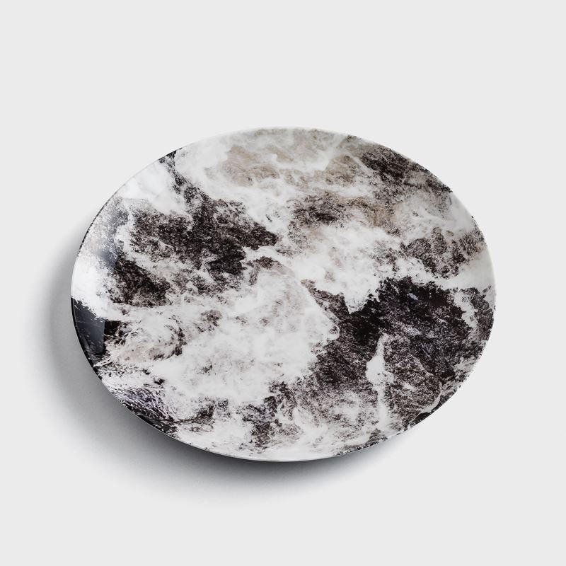 地語 水墨寫意 20cm 骨瓷圓盤│單品_1