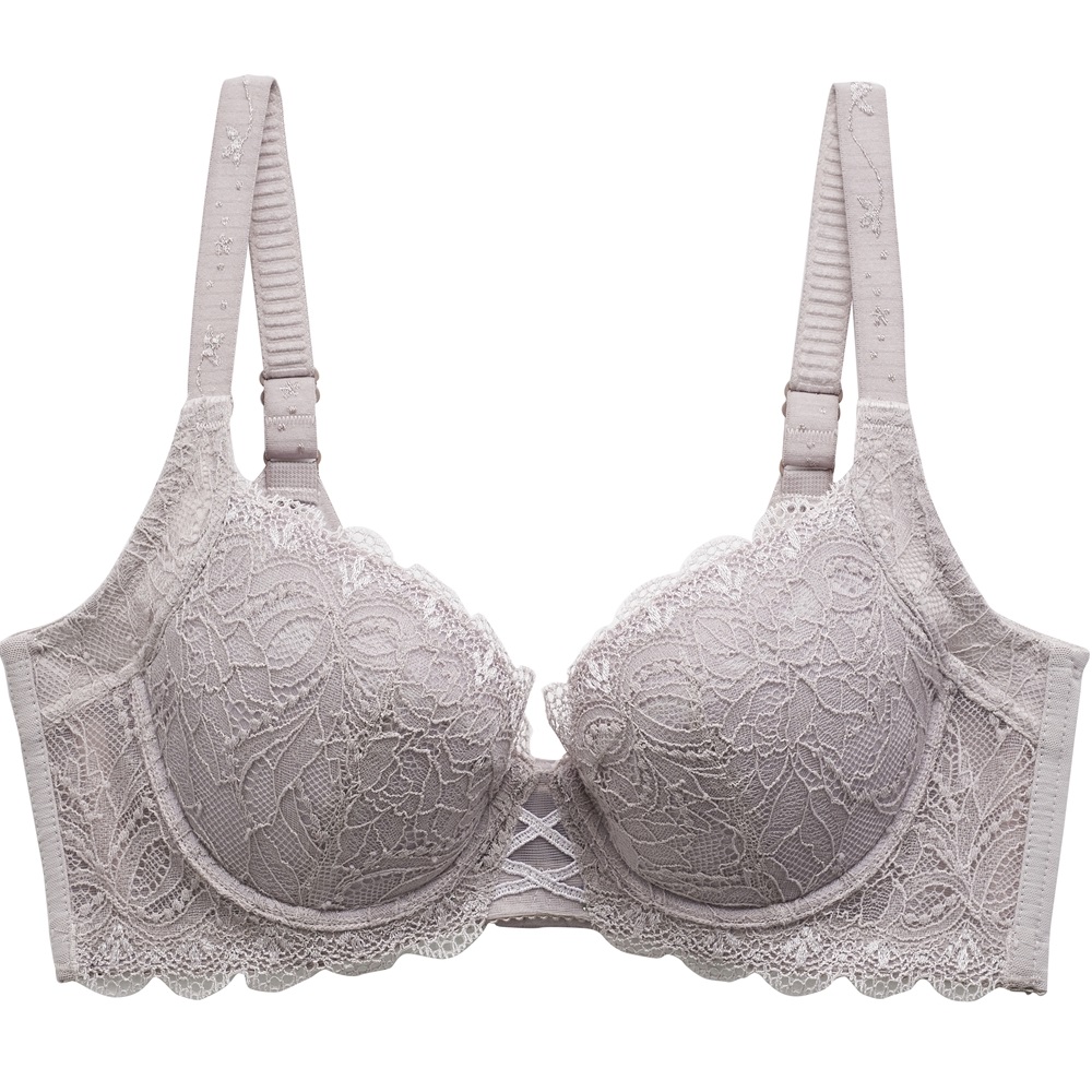 摩奇X-大V背B-F 罩杯調整型內衣(紫灰)挺魔力包副乳-ZB4690OKOK