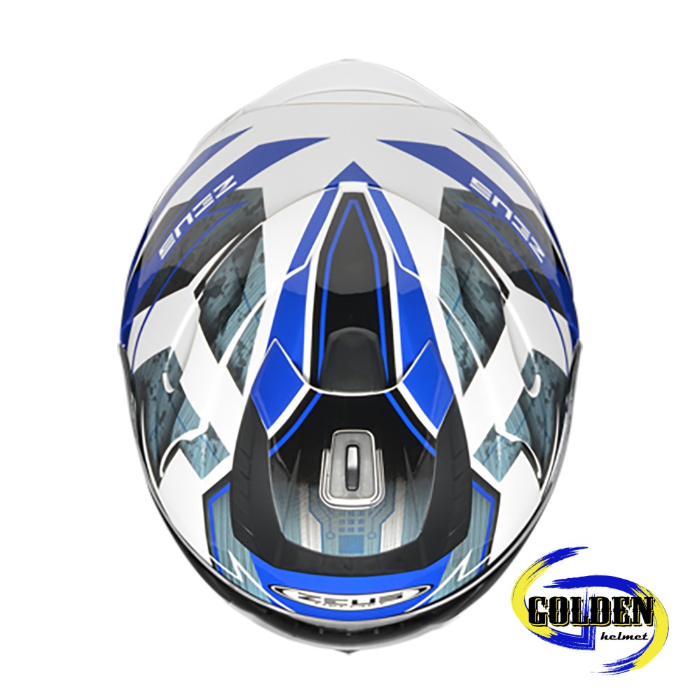 2020新品】ZEUS 806F II68 白藍全罩安全帽(內藏墨鏡) | 熱銷推薦