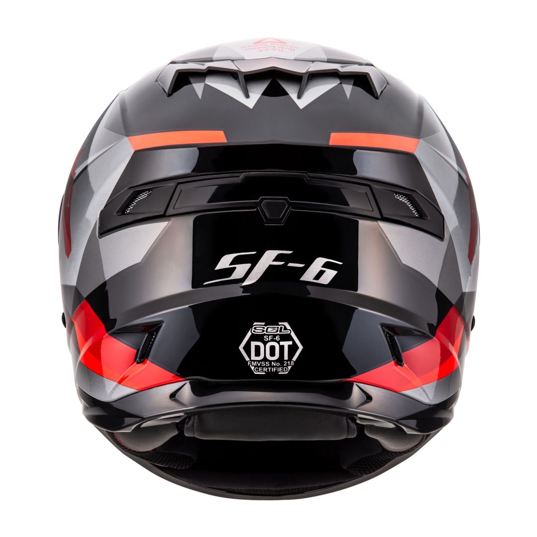 國產首選全罩】SOL SF6 獨角獸黑紅全罩安全帽