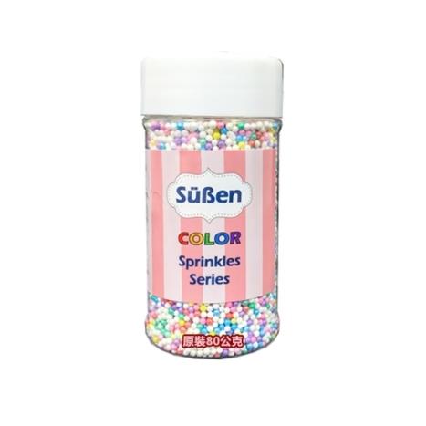 Suben續勝蛋糕裝飾彩糖珠－彩虹色（2mm）_0