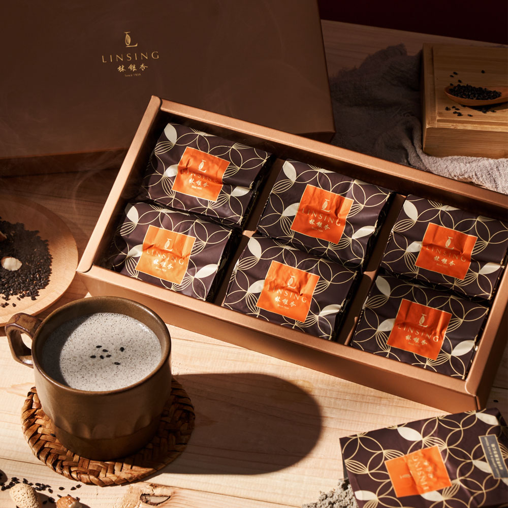 經典黑芝麻杏仁粉-甜600g(100g x 6包) | 熱銷推薦| 林銀杏LINSING