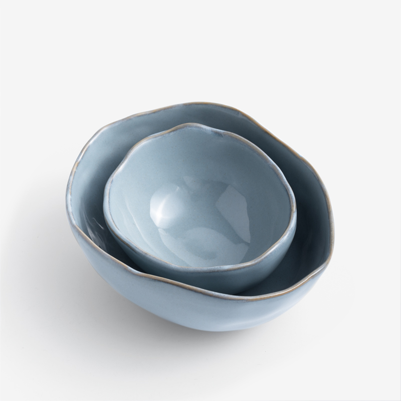 日式 手捻坯土 16cm 陶瓷大碗│瓷青│單品_4
