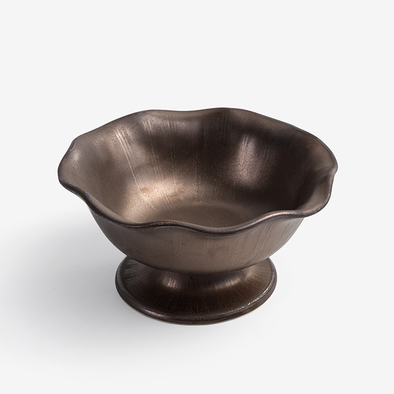 日式 銅釉流金 11cm 陶瓷冰淇淋碗｜古銅｜單品_0