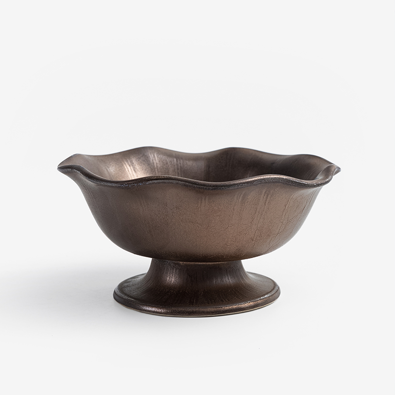 日式 銅釉流金 11cm 陶瓷冰淇淋碗｜古銅｜單品_1