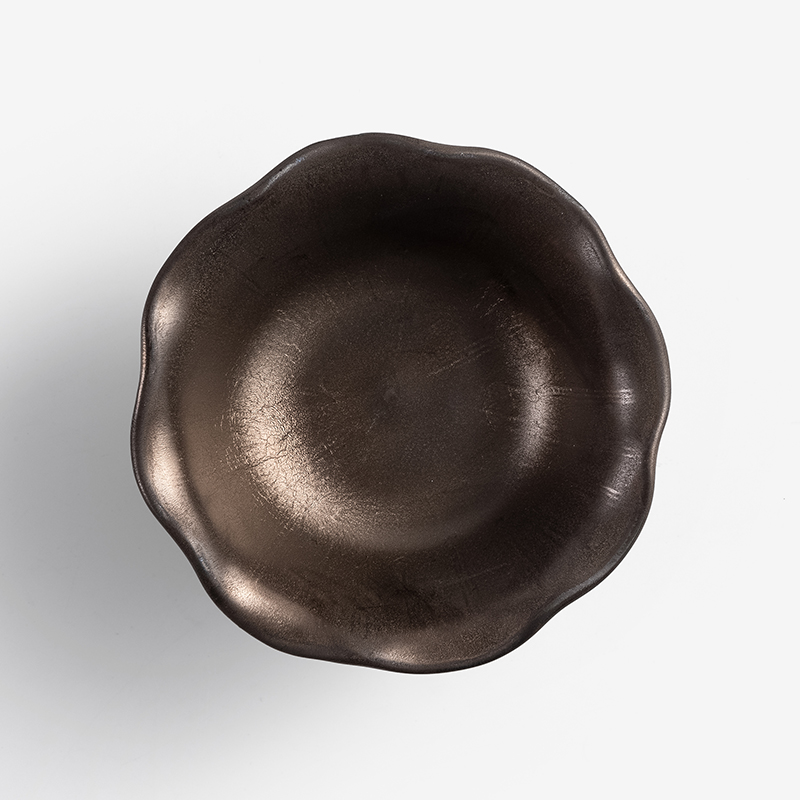 日式 銅釉流金 11cm 陶瓷冰淇淋碗｜古銅｜單品_2