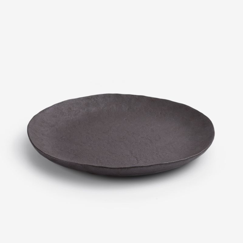 職人 素釉窯燒 26cm 陶瓷圓盤｜暖棕｜單品_0