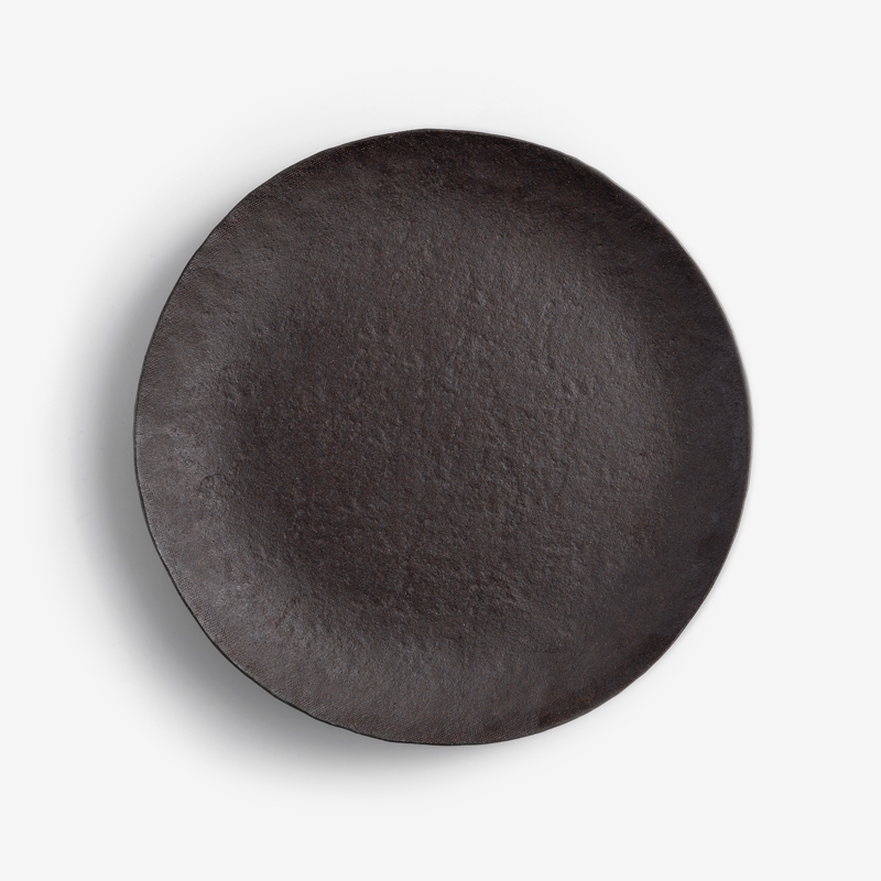 職人 素釉窯燒 26cm 陶瓷圓盤｜暖棕｜單品_1