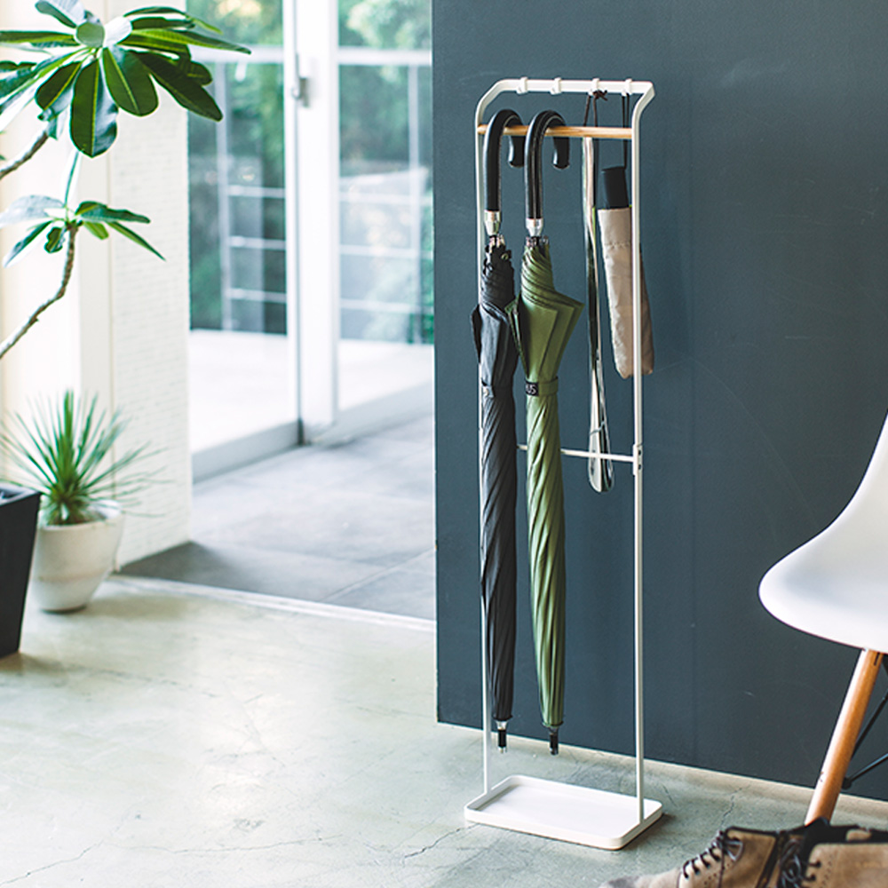 tower輕時尚原木傘架(白)日本設計傘架系列-YAMAZAKI日本山崎生活美學