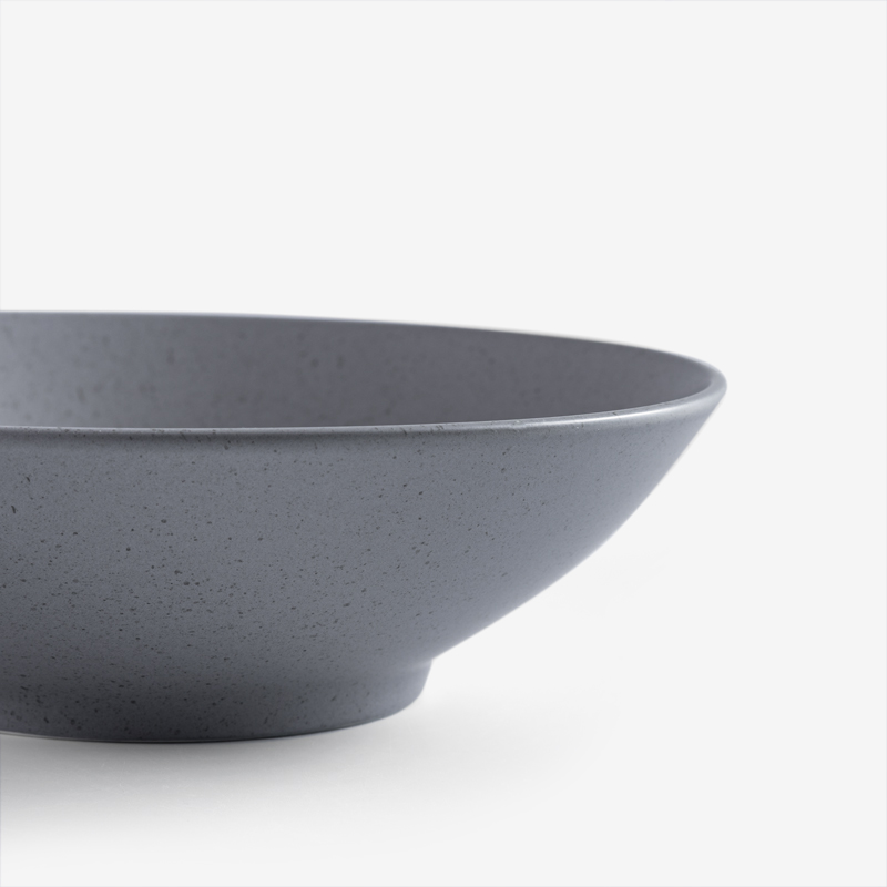 日式 啞光樸實 21cm 陶瓷圓碗｜雅灰｜單品_2