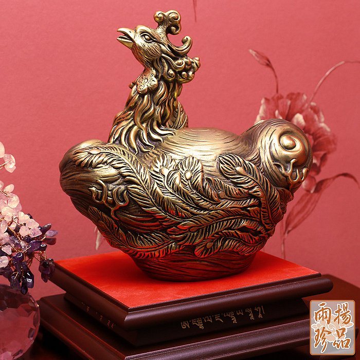 雨揚珍品－羅廣維大師金龍鳳運財銅雕(套組) (招財/居家擺件/風水格局/開運)