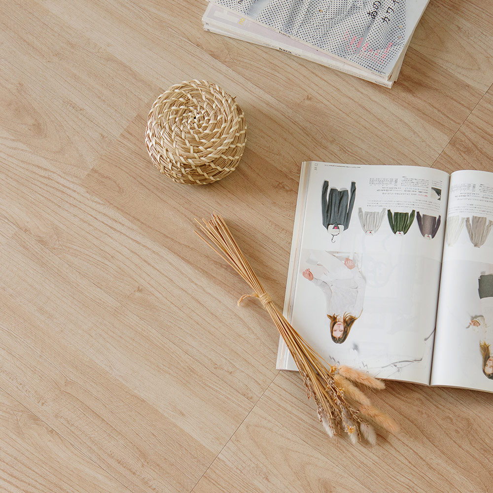 免膠地板↗崔勾地板/木紋地板(淡雅暖棕色) 韓國製 完美主義【G0058】_2