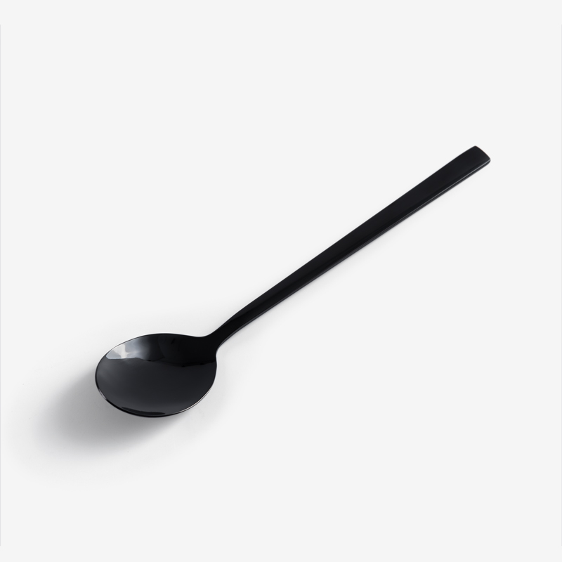 WAGA 韓式簡約 21cm 不銹鋼匙湯匙︱耀黑︱單品_0