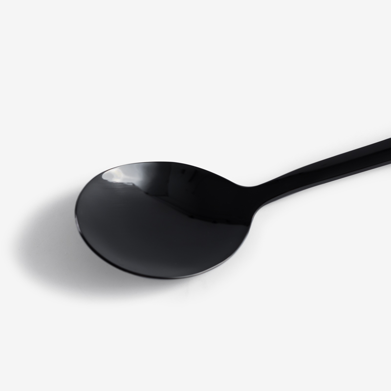 WAGA 韓式簡約 21cm 不銹鋼匙湯匙︱耀黑︱單品_1