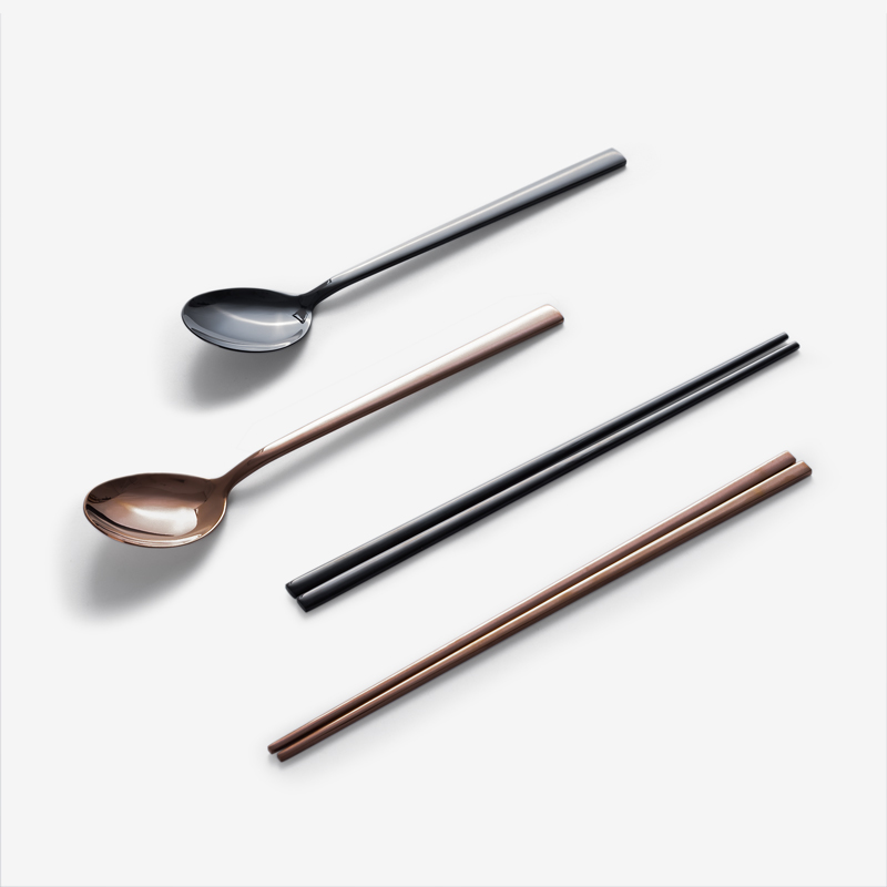 WAGA 韓式簡約 21cm 不銹鋼匙湯匙︱耀黑︱單品_3
