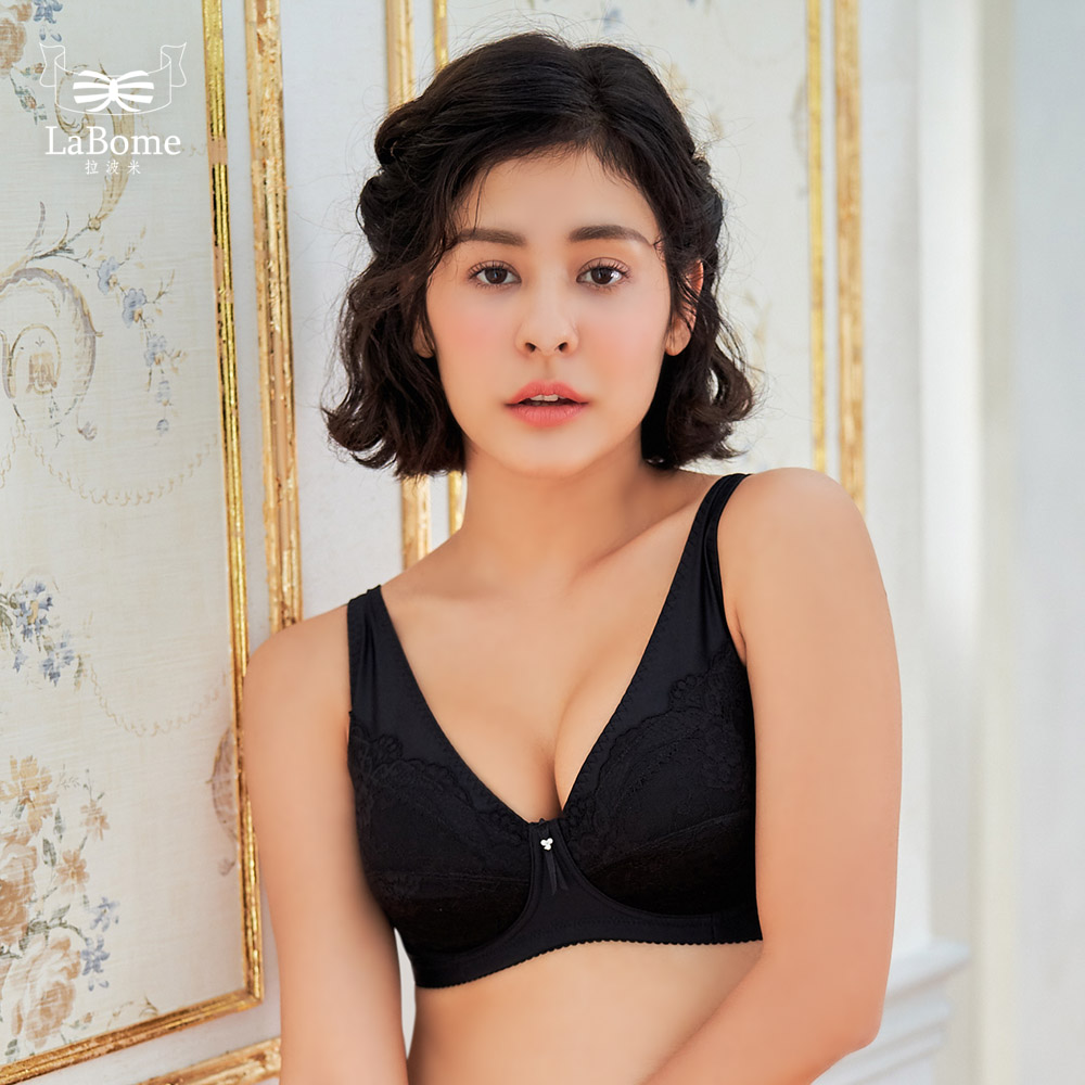 【輕盈朵朵】深V零著感無鋼圈內衣 B-D 黑色 A10063_3