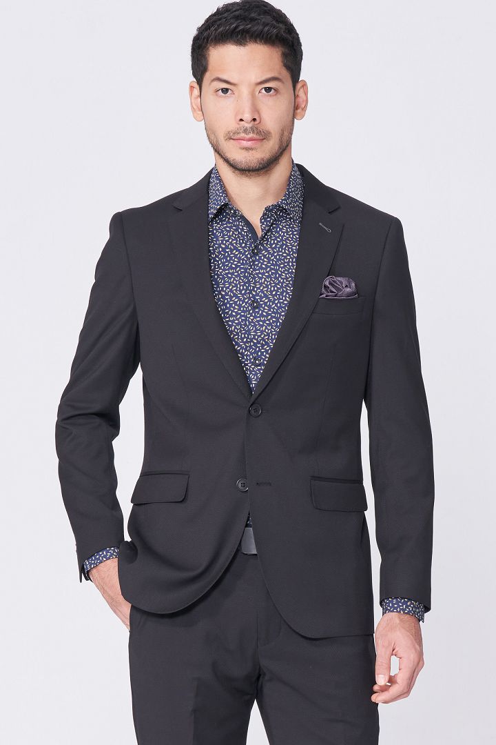 SST&C 黑色裁縫西裝外套 | 0112101001 (outlet)_0