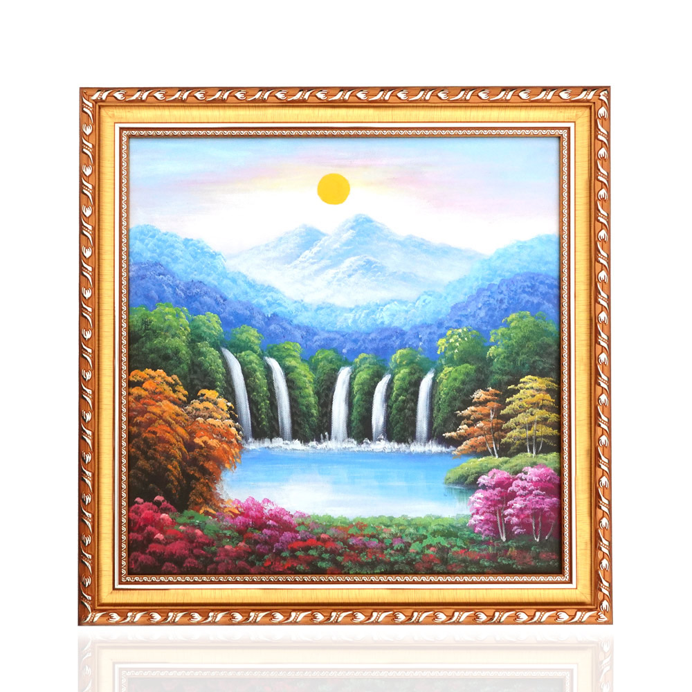 財水入庫金碧五富風水畫－【招財、事業、貴人】 | 熱銷推薦| Lucky365