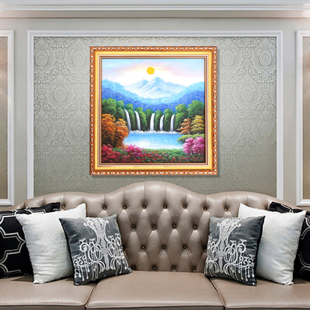 財水入庫金碧五富風水畫－【招財、事業、貴人】 | 熱銷推薦| Lucky365