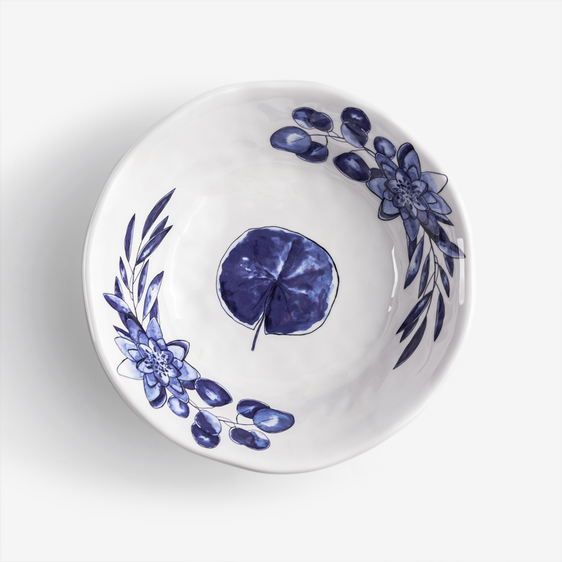 典雅青瓷 18cm 合成樹脂圓碗│單葉│單品_1
