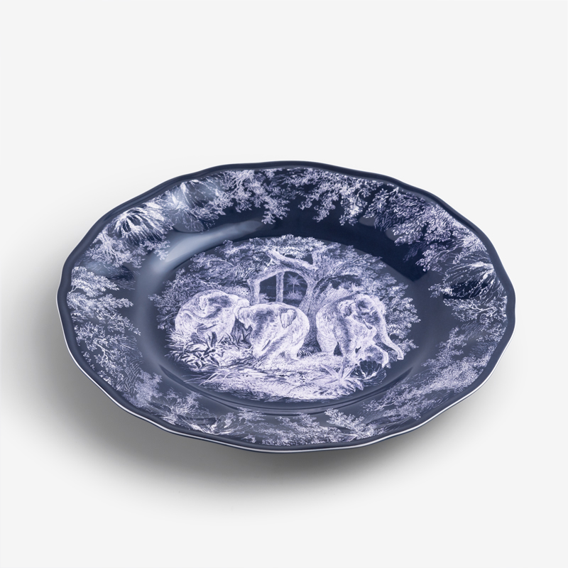 靜謐鈷藍 28cm 合成樹脂餐盤│群象│單品_0
