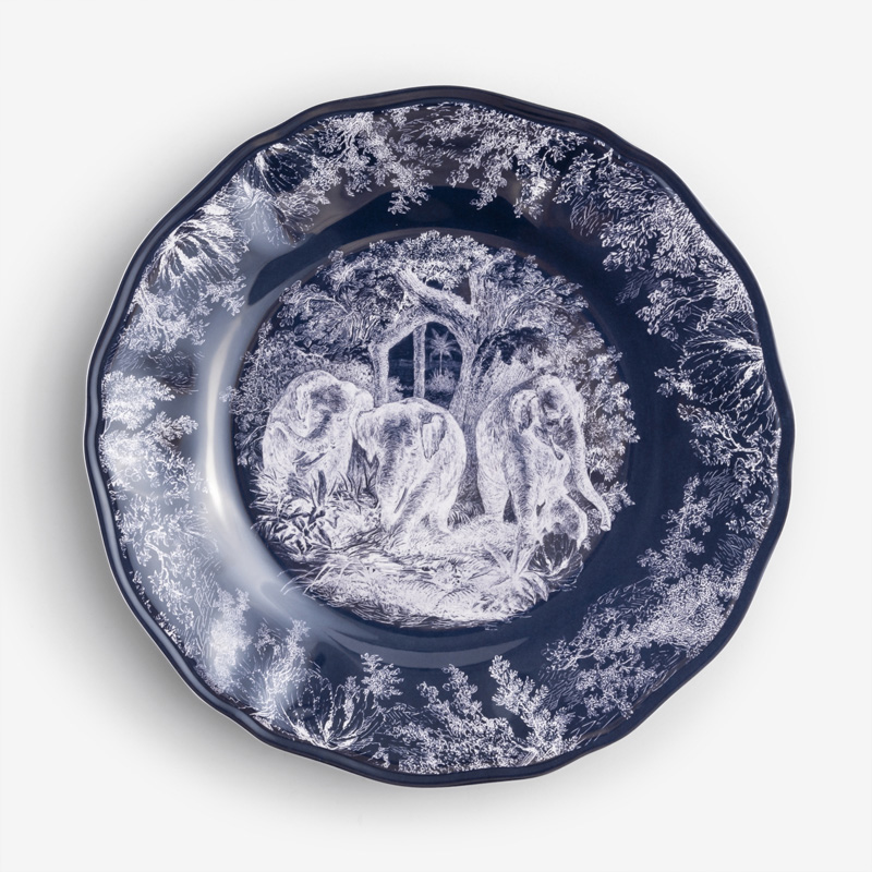靜謐鈷藍 28cm 合成樹脂餐盤│群象│單品_1
