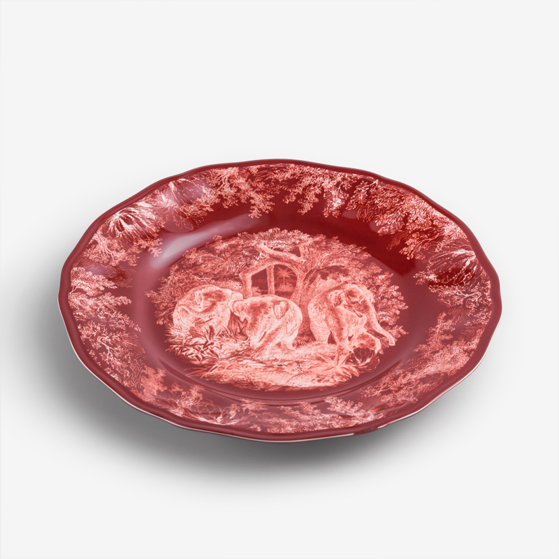 緋紅盛宴 28cm 合成樹脂餐盤│群象│單品_0
