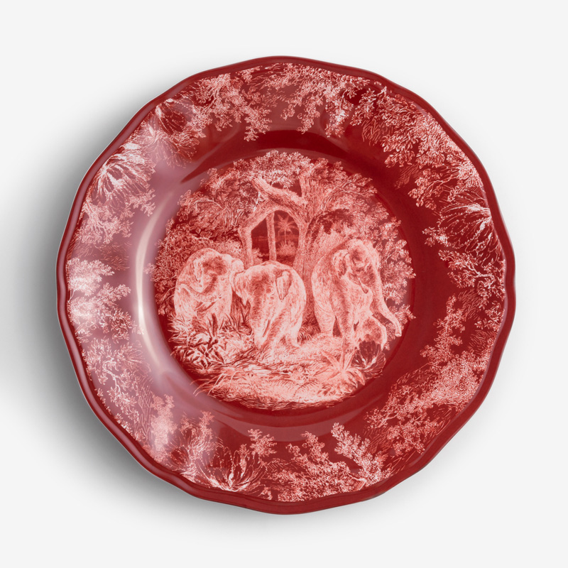 緋紅盛宴 28cm 合成樹脂餐盤│群象│單品_1
