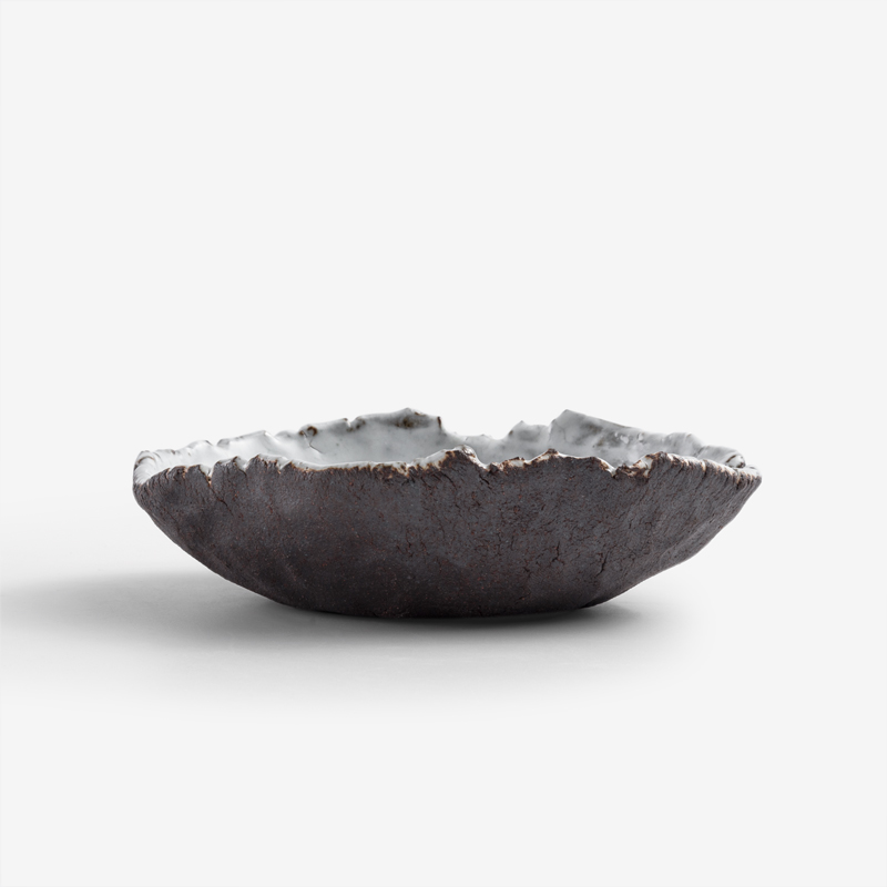 職人 手捻原生 15cm 異邊陶瓷盤︱乳白︱單品_1