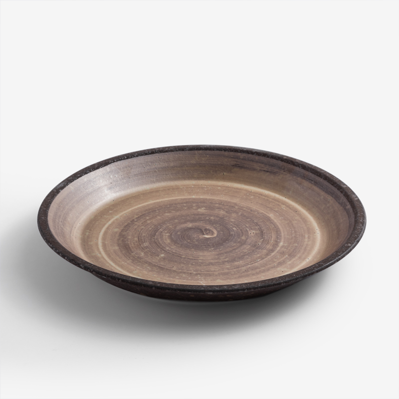 WAGA 拿鐵漩渦 27cm 陶瓷斜邊圓盤︱單品_0