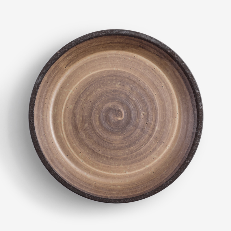 WAGA 拿鐵漩渦 27cm 陶瓷斜邊圓盤︱單品_1
