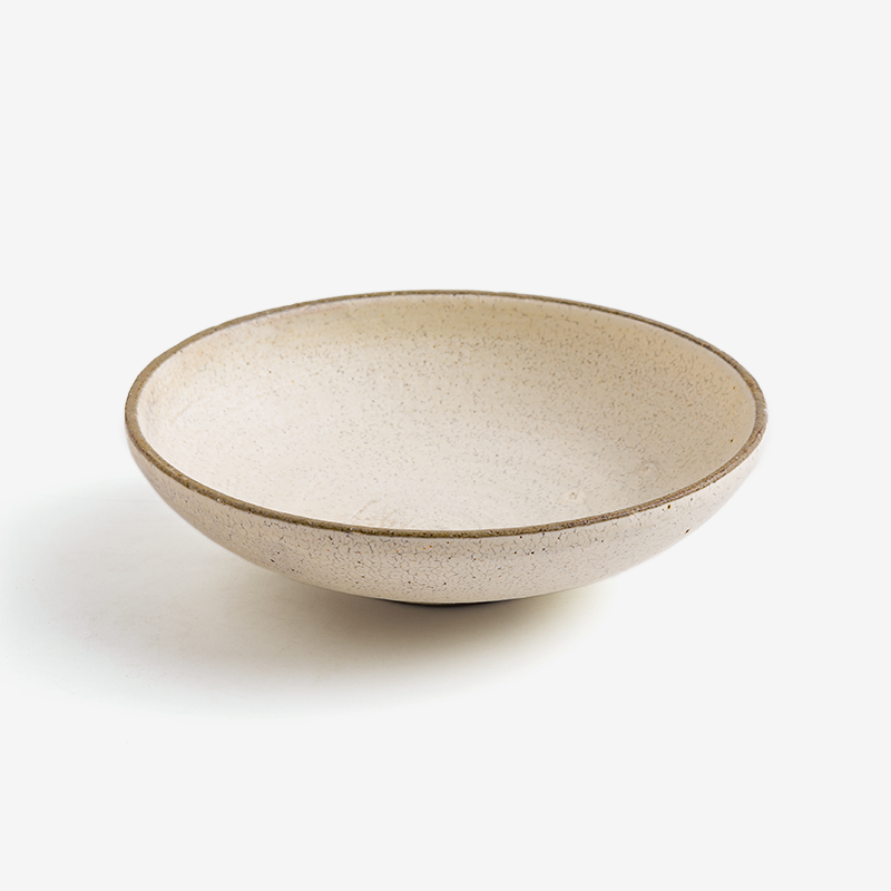 Handmade Fire 20cm Ceramic Bowl | Ivory_0