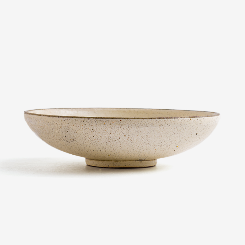 Handmade Fire 20cm Ceramic Bowl | Ivory_1
