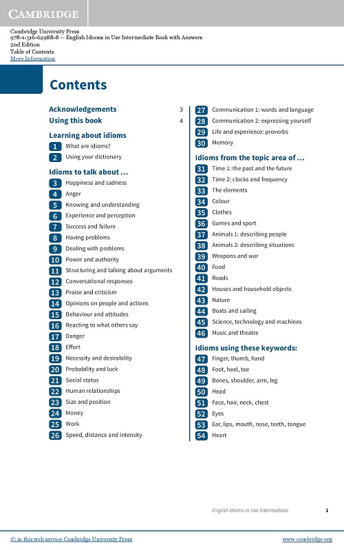 暢銷in Use慣用語參考書English Idioms in Use 2nd Edition
