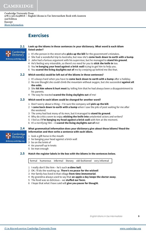 暢銷in Use慣用語參考書English Idioms in Use 2nd Edition
