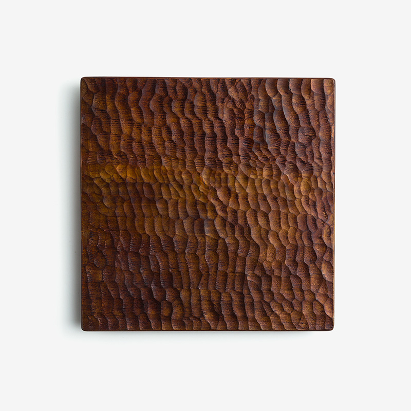 Nature 30cm Cypress Wood Plate | Carved_0