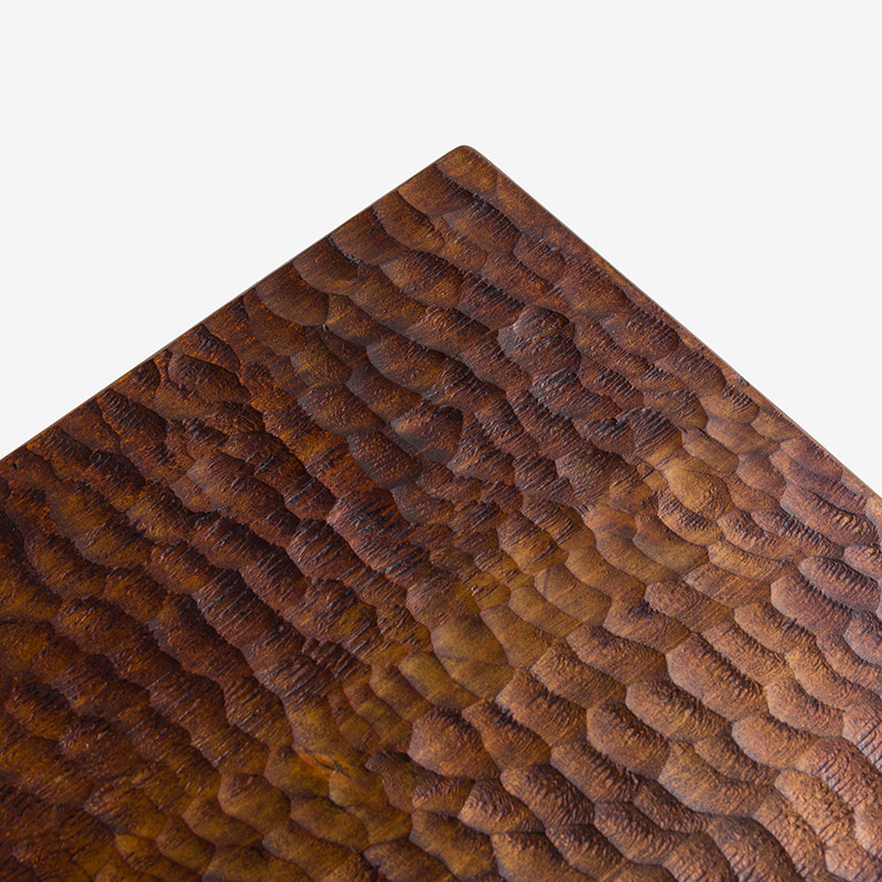 Nature 30cm Cypress Wood Plate | Carved_3