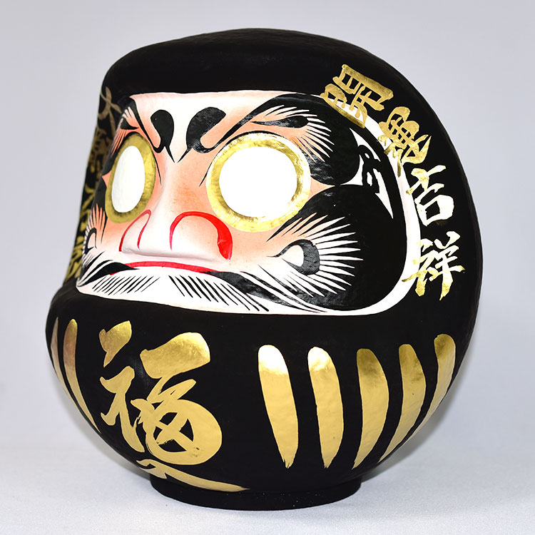 達摩達磨不倒翁30cm高群馬縣高崎生產日本製開運吉祥大願成就黑色
