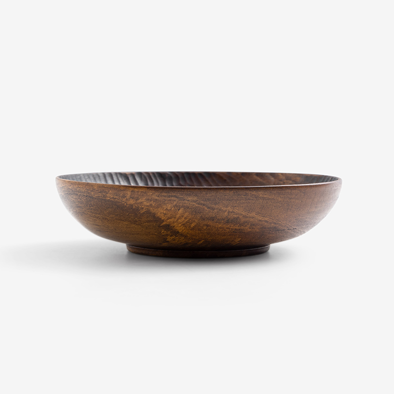 職人 原生木質 15cm 金絲柚木點心盤｜刀痕｜單品_3