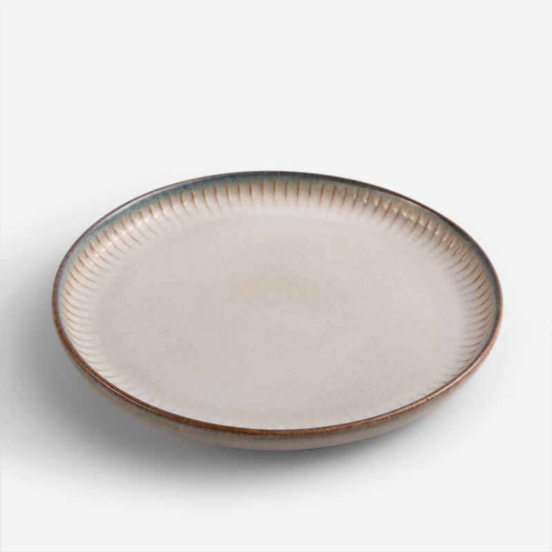 WAGA 歐式菊瓣 21.5cm 陶瓷圓盤｜灰藍｜單品_0