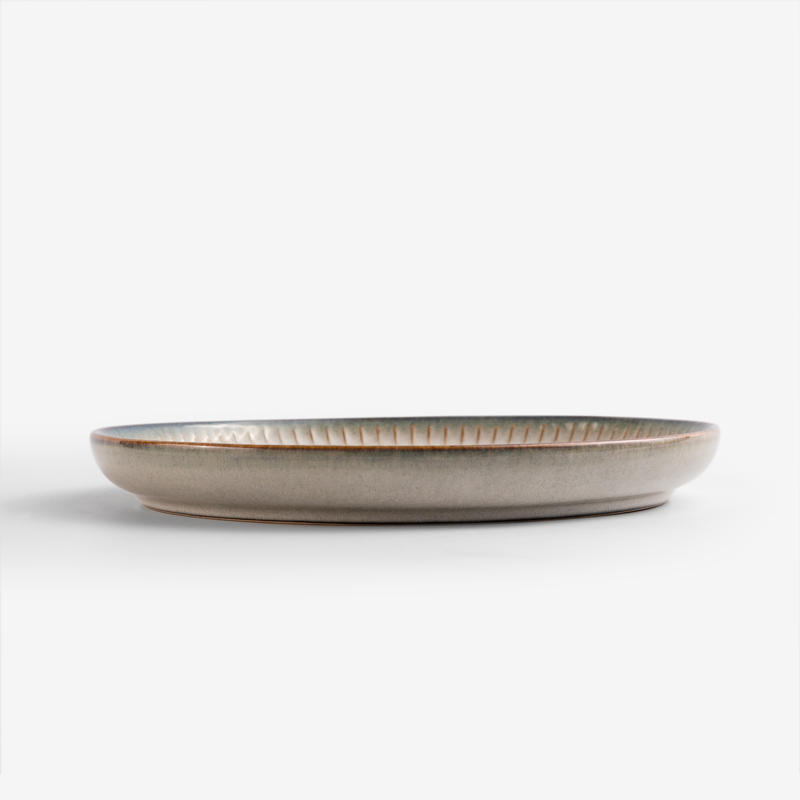 WAGA 歐式菊瓣 21.5cm 陶瓷圓盤｜灰藍｜單品_3