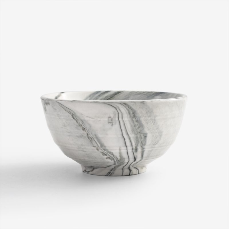 WAGA 墨黑雲紋 10cm 陶瓷飯碗｜單品_3
