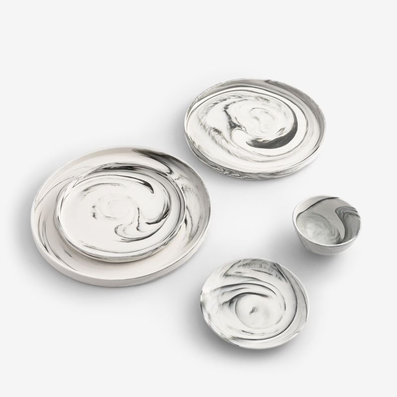 WAGA 墨黑雲紋 10cm 陶瓷飯碗｜單品_5
