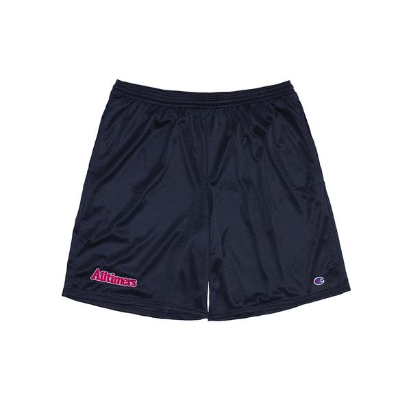 【 ALLTIMERS 】網眼球褲 CHAMPION聯名款 BROADWAY EMBROIDERED SHORT 藍_1