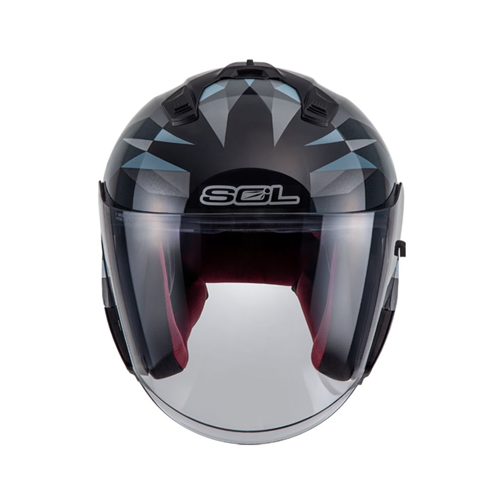 小資首選】SO-XP 獨角獸黑銀3/4罩安全帽